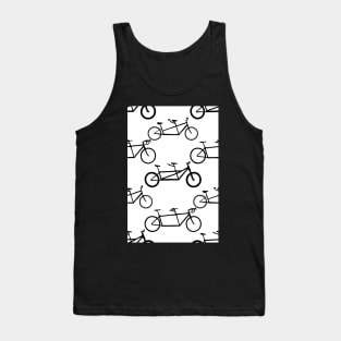 Tandem types pattern - black on white Tank Top